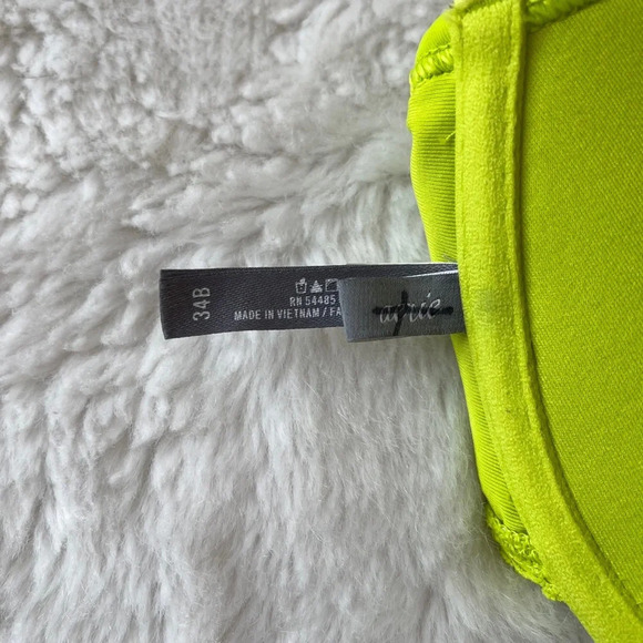 aerie Perkier Push-up Lime Green Crochet Strappy Back Bikini Top 34B Women’s - Picture 7 of 9